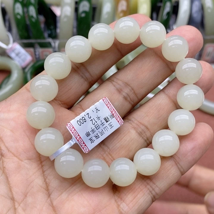 和田玉未镶嵌手串卡12