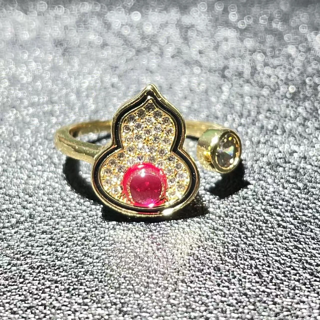 培育蓝宝石意大利-典藏轻奢-红宝石-高精切宝石戒指C-243