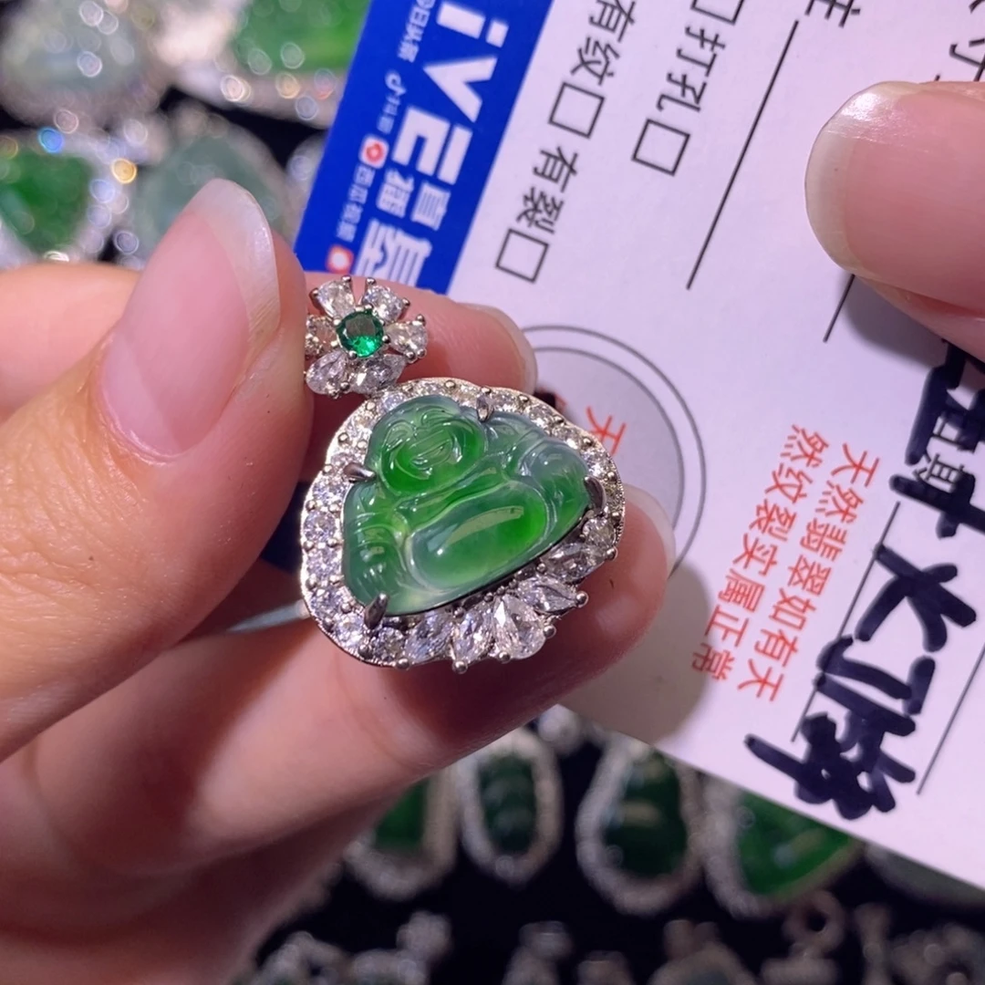 翡翠未镶嵌颈饰天然