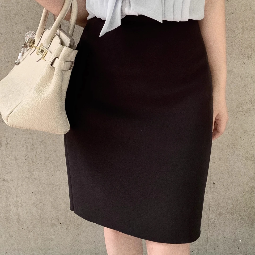 大眼自制LARGE EYE 版型巨好 高智感通勤职场包臀裙 百搭半身裙