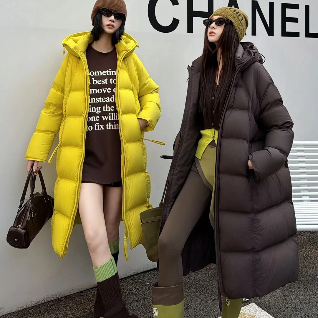 【神款长款】高填充25年新款95白鸭绒长款羽绒服XB-025