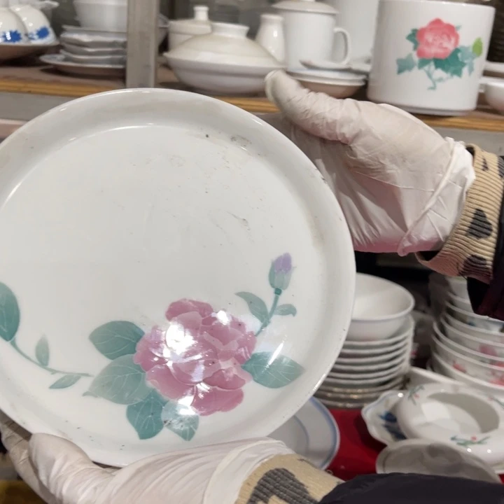 醴陵高温瓷炸福利 手绘19厘米无款