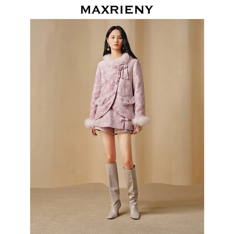 【林一专属】MAXRIENY新中式短裤高腰裙裤年冬