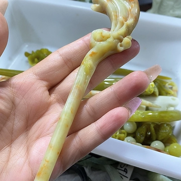 岫玉岫玉发簪未镶嵌