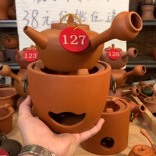 元宝炉子，章叶壶子