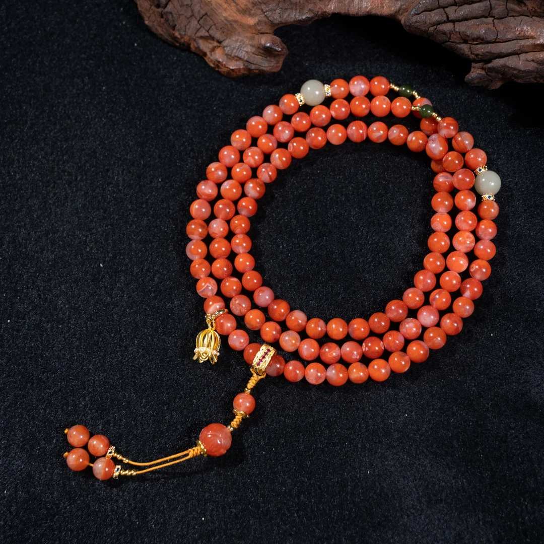 【中轴有礼】川料南红DIY项链6mm+710138856