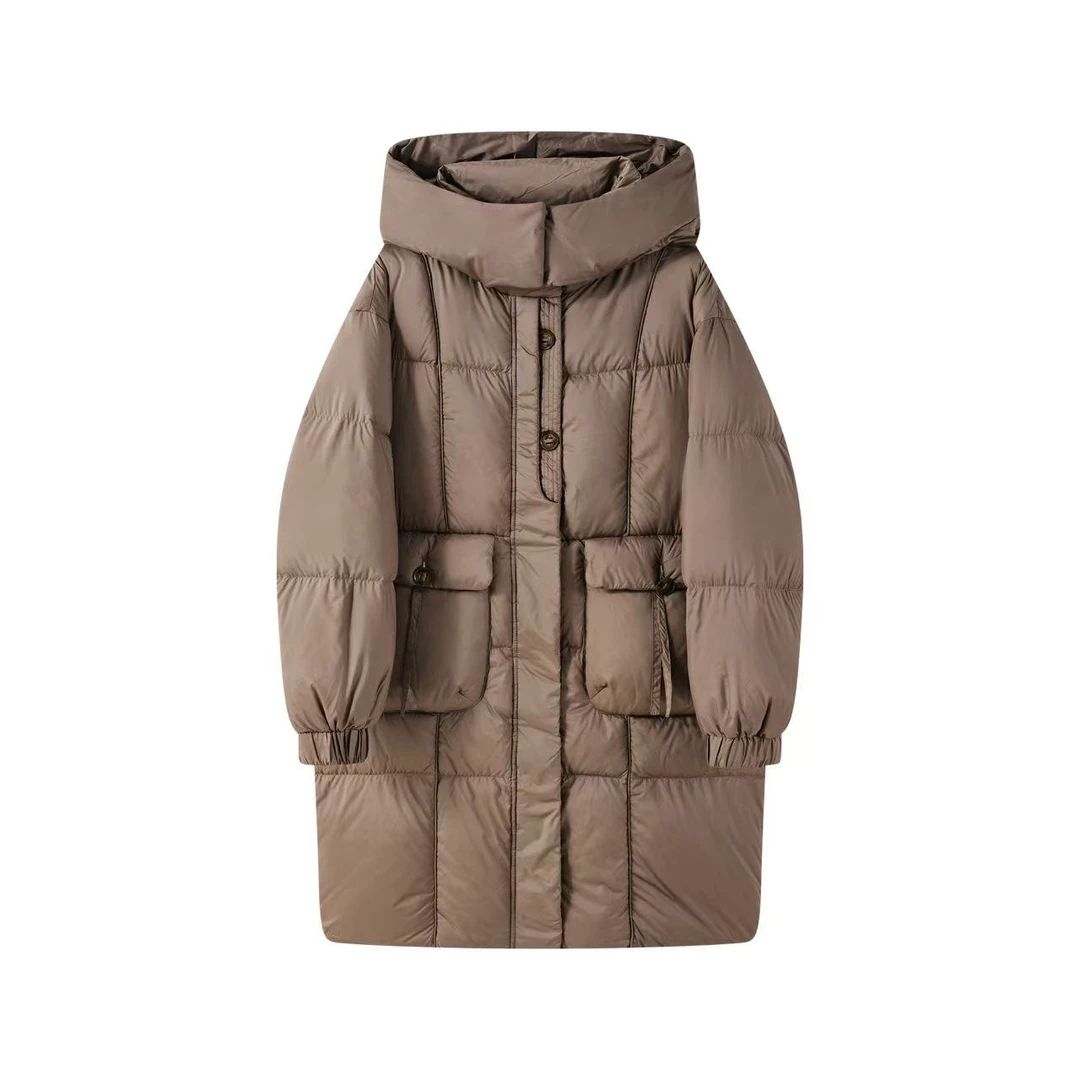 【泡泡雪芙】可溯源安心90白鹅绒 泡芙系列设计款大口袋鹅绒服