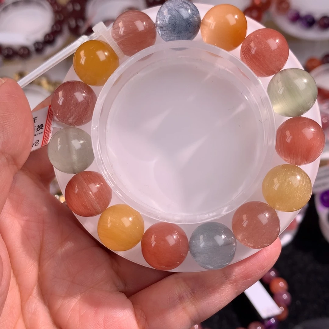 未镶嵌手链水晶糖彩兔毛