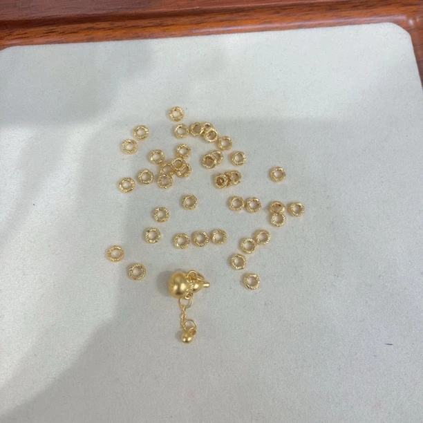 足金999纯黄配件DIY金招财纳福提溜