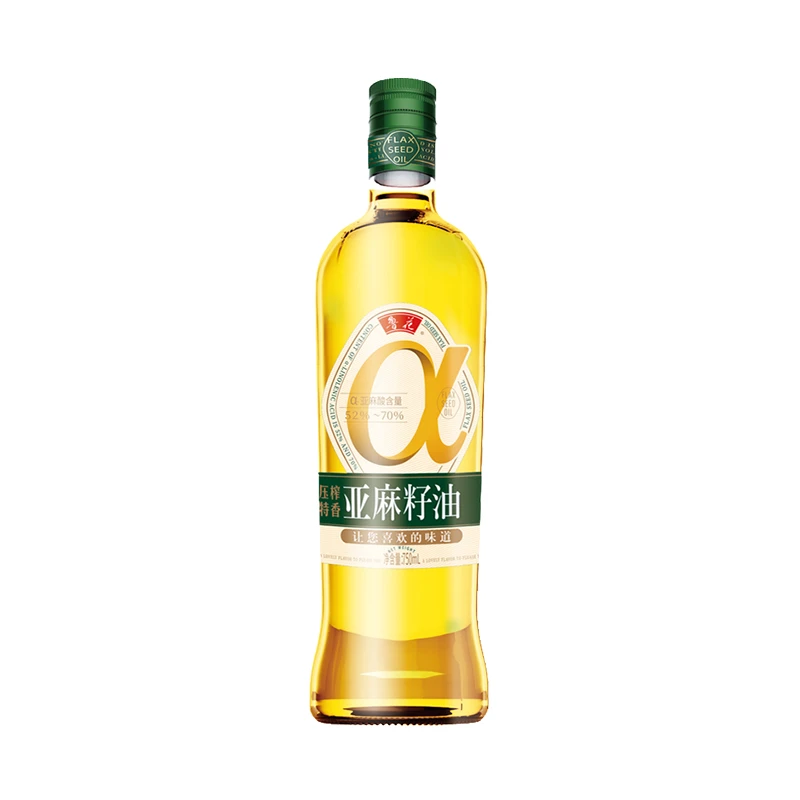 鲁花纯正亚麻籽油750ml*1 食用油 粮油