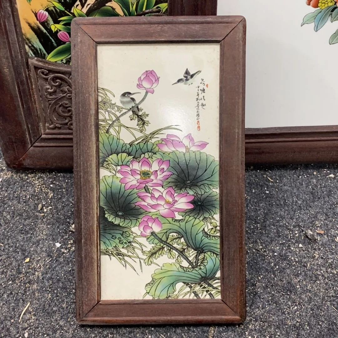 瓷片30*16 景德镇瓷板画柴窑烧制