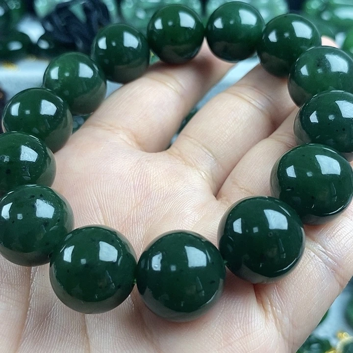 和田玉（碧玉）未镶嵌项链16mm