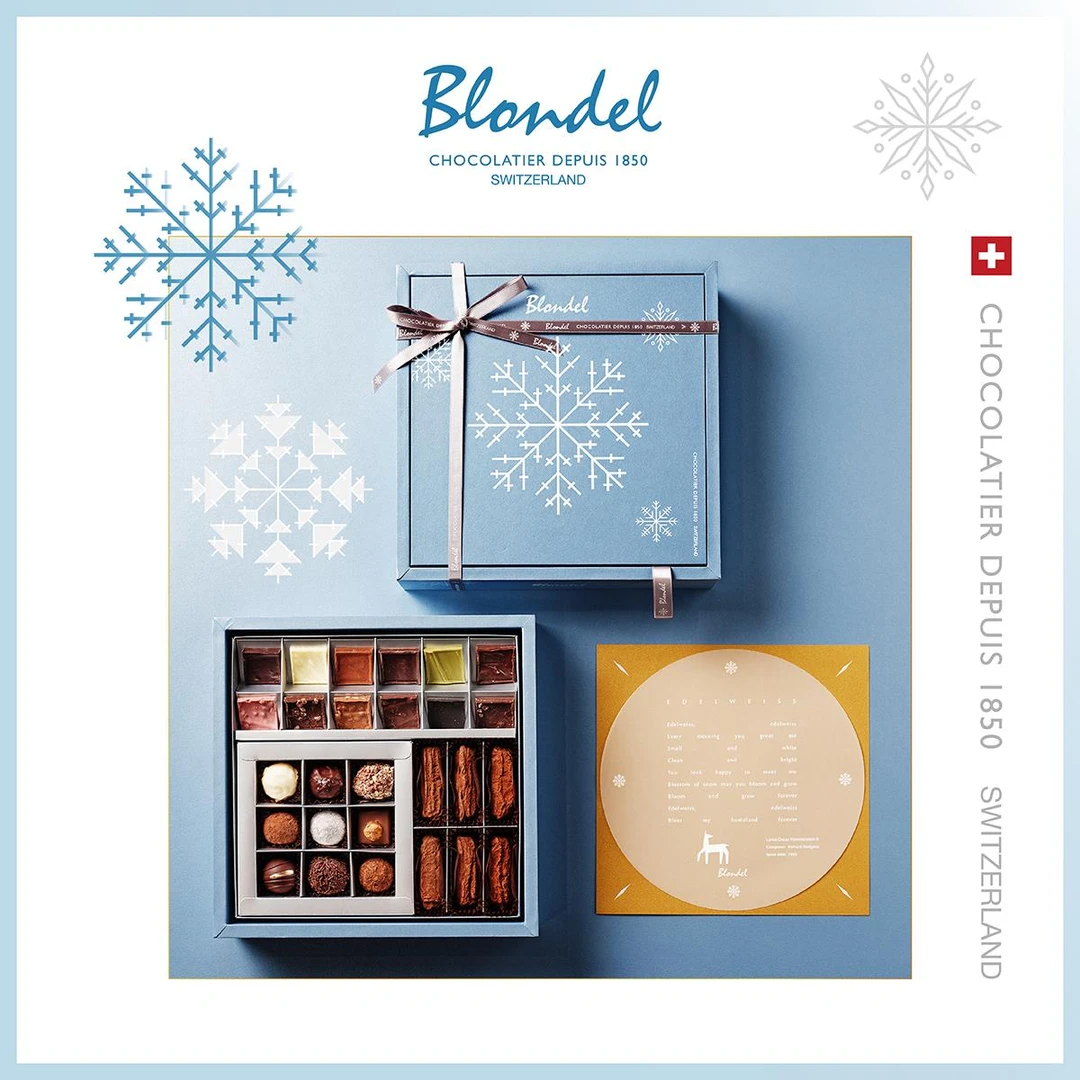 Blondel布隆德 雪绒花巧克力礼盒(L)进口高端零食生日礼物送女友