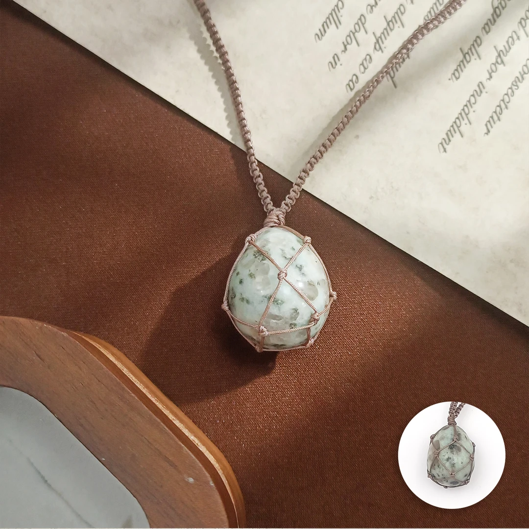 铜合金合成锆石项链 WFYQ-006321【斑桐灰恋】项链（每个石头不相同）