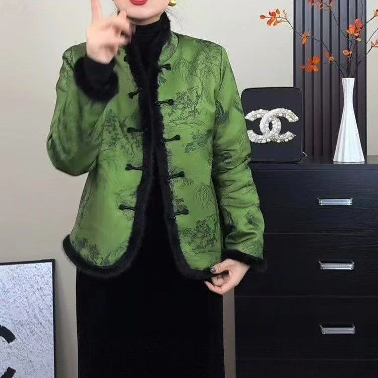 2025冬季新款新中式国风时尚气质百搭盘扣设计保暖棉服