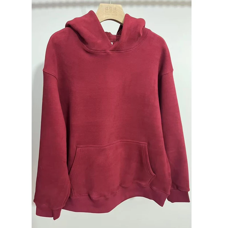 【男女同款】韩版百搭连帽卫衣2024秋冬新款休闲时尚洋气上衣加绒