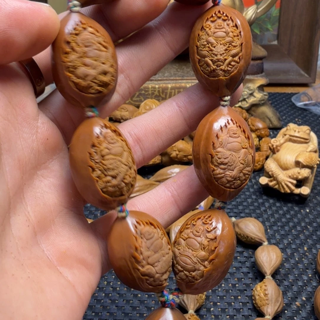 橄榄核手串/手链瑞兽弥勒