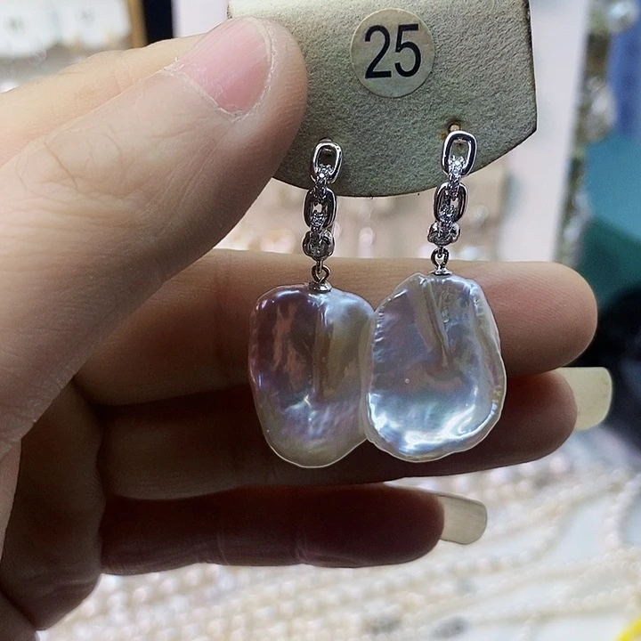 淡水珍珠耳饰未镶嵌