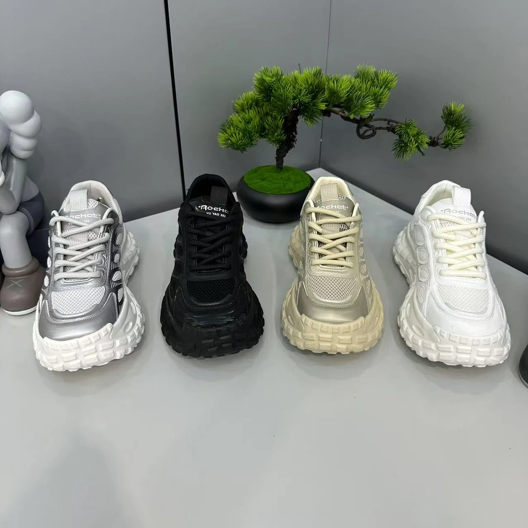 88-722【皮鞋码】早春新款皮网拼接休闲舒适轻便个性男款潮鞋