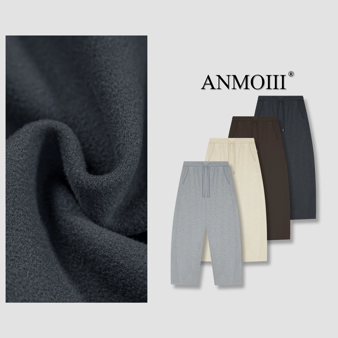 ANMOIII【热熔岩】一条过冬自发热显瘦香蕉裤显高直筒加绒休闲裤子