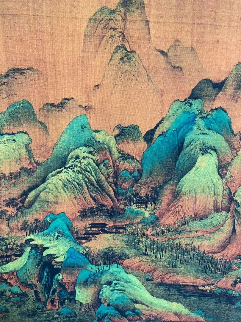 千里长横幅绢布装饰画