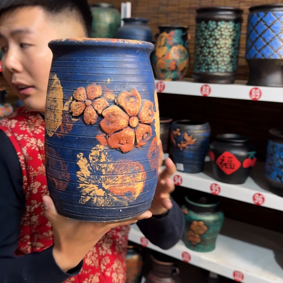 带孔高端浮雕花盆炸炸炸