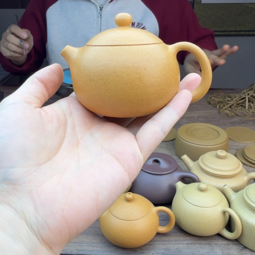 广***學紫砂茶壶全手工老宕口黄金段西施壶