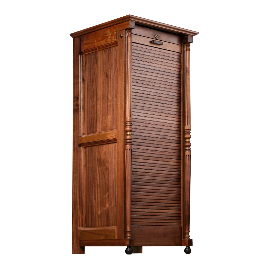 牙科柜茶具储物柜北美黑胡桃实木复古客厅简约大容量收纳柜