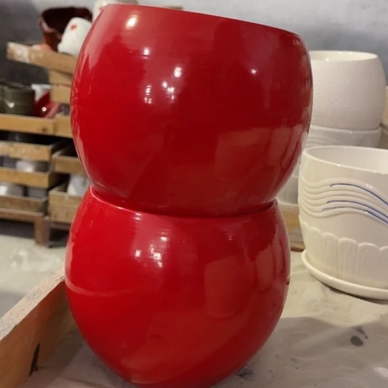 多肉绿植陶瓷花盆9.9包邮，有孔，微瑕