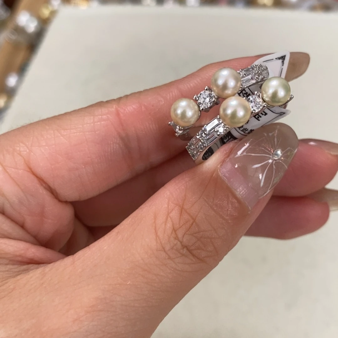 海水珍珠戒指银S925镶嵌