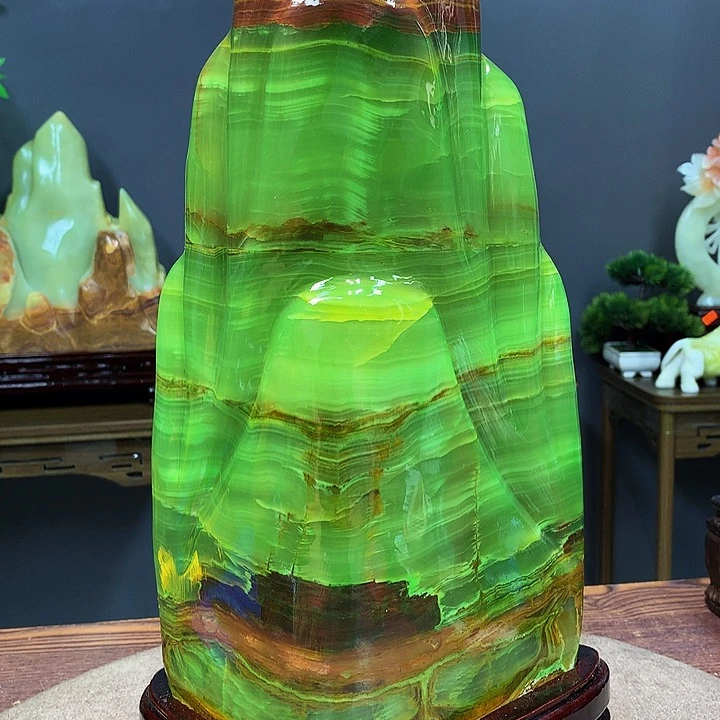 石材靠山摆件创意摆件饰品