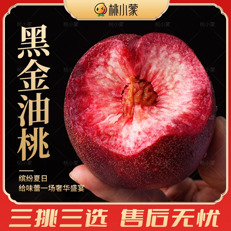 【酸甜有桃味】桃小蒙黑金油桃血桃4斤新鲜水果桃子蒙阴蜜桃