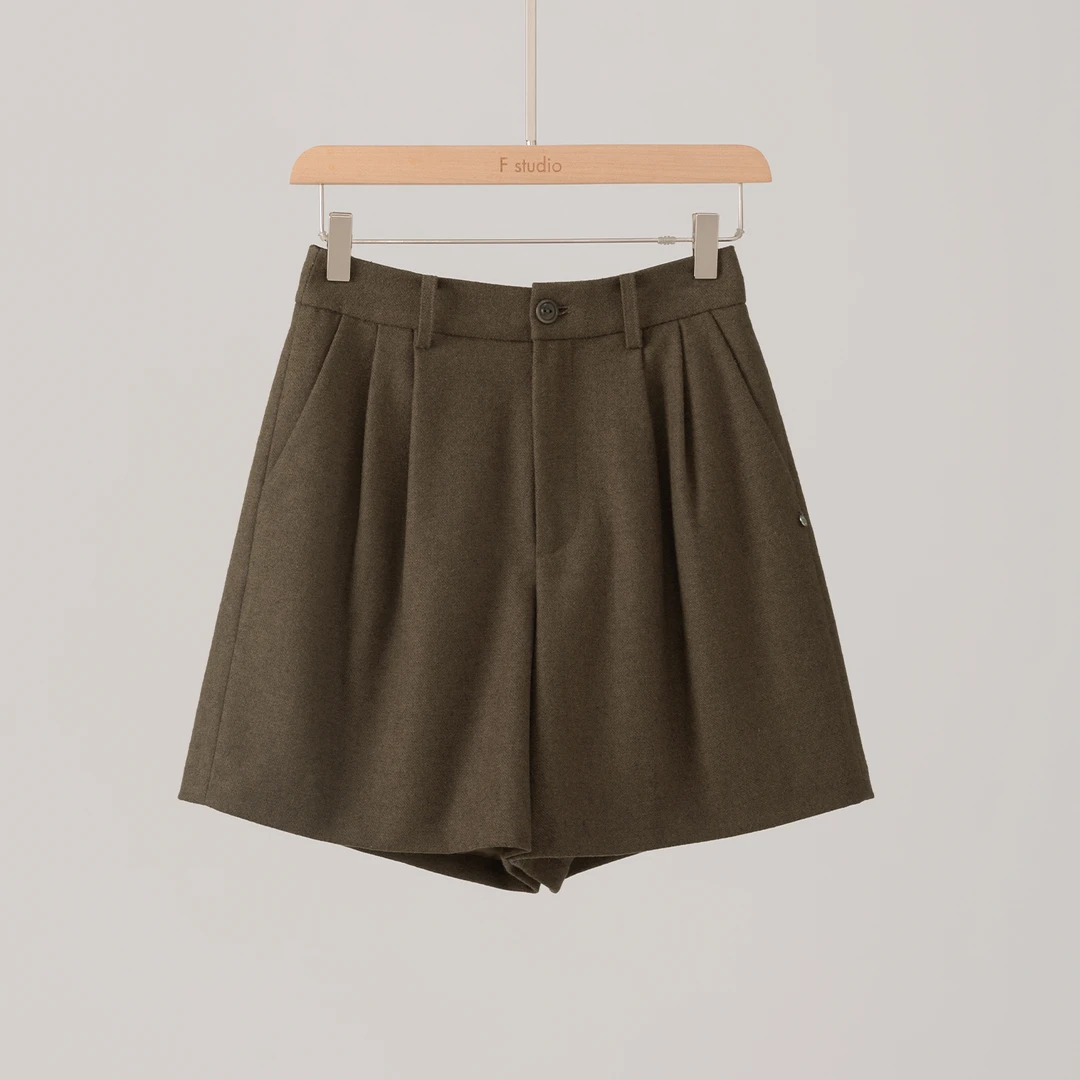 【新品】【可可暖茶】FS507X022 显瘦一粒扣裤