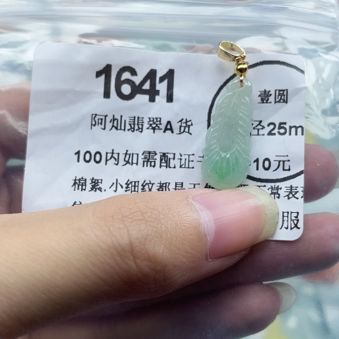 翡翠未镶嵌吊坠(赠链)