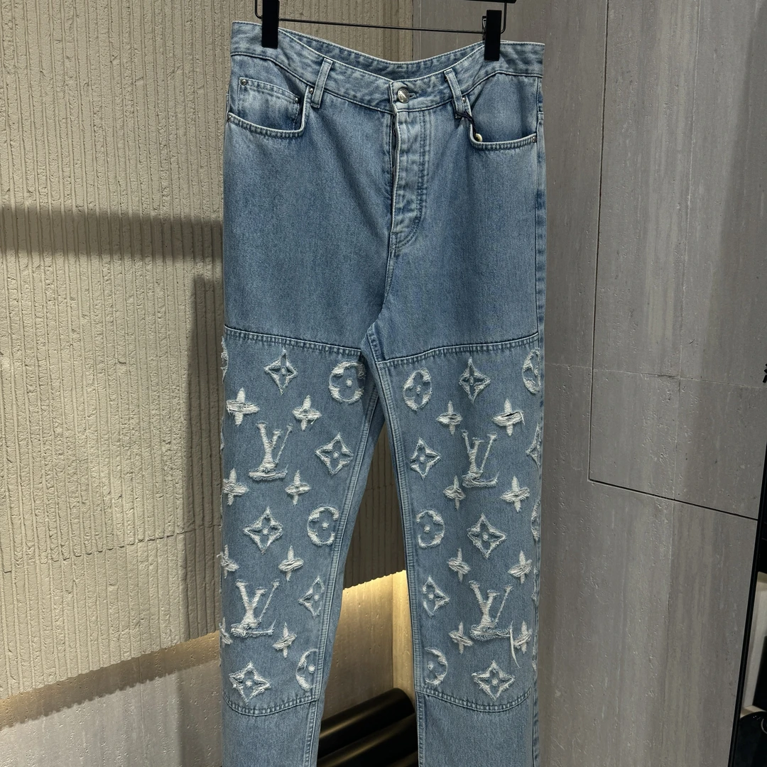 未使用 LouisVuitton/路易威登 蓝色中腰开合牛仔裤30 11234709