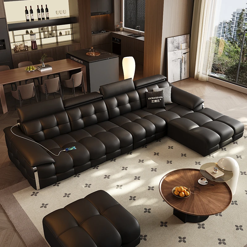 点缀意式极简劳伦斯贵妃位沙发小户型家用直排沙发客厅可躺贵妃