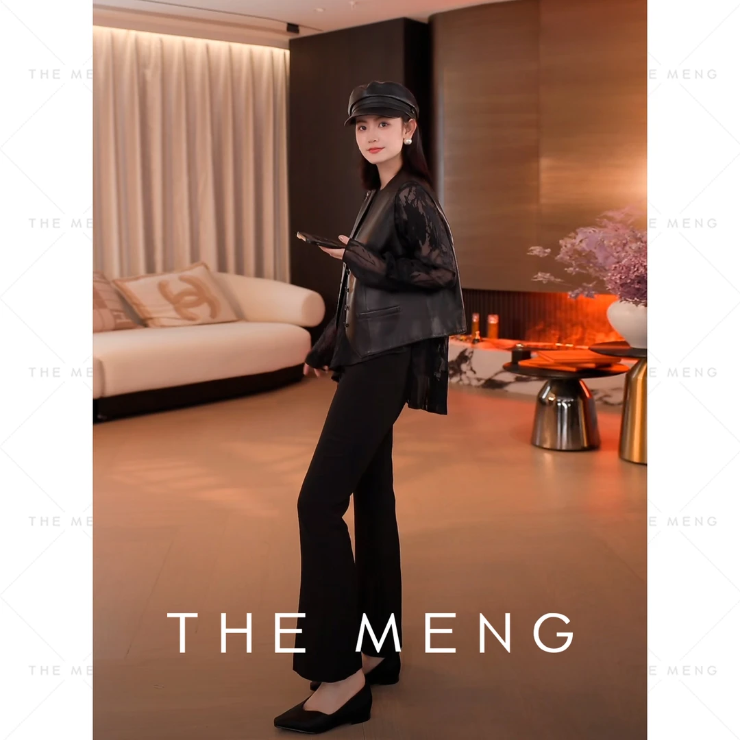 THE MENG【神裤】醋酸神裤极简通勤喇叭休闲裤#M251P0033+M251P0034