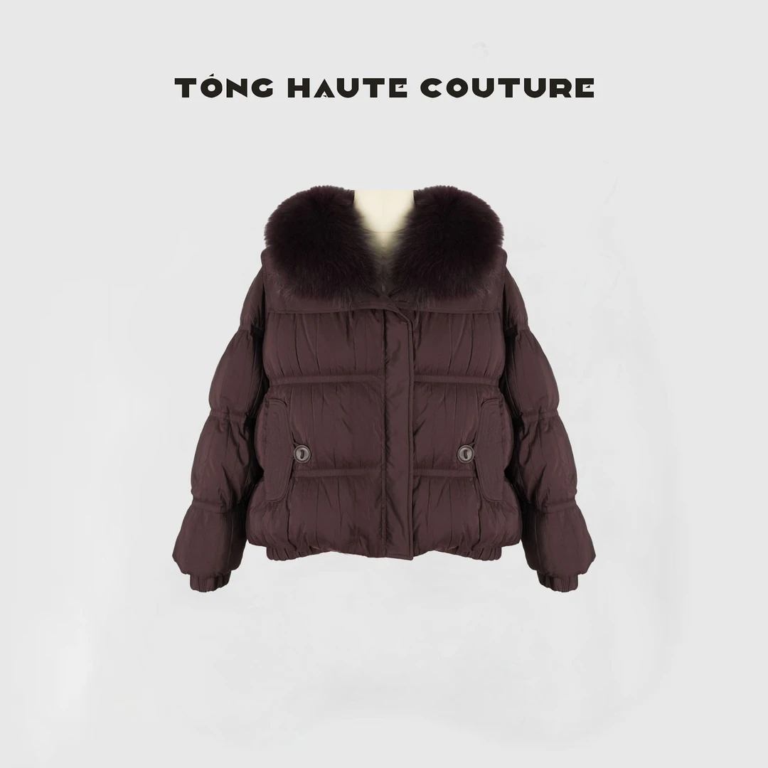 【星澜】25新国标90白鹅绒拼接狐狸毛设计师款鹅绒服 YW452