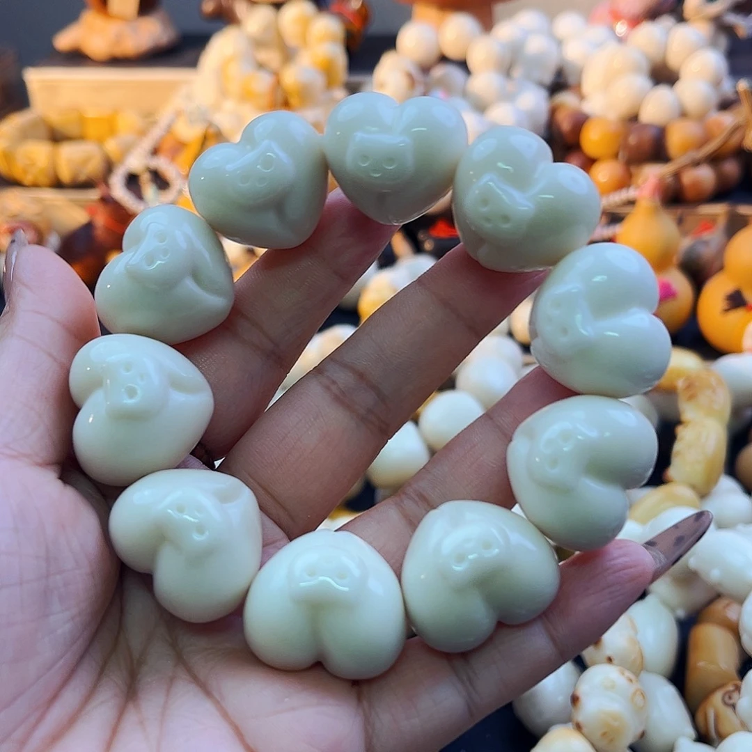 菩提根/象牙果手串爱心猫