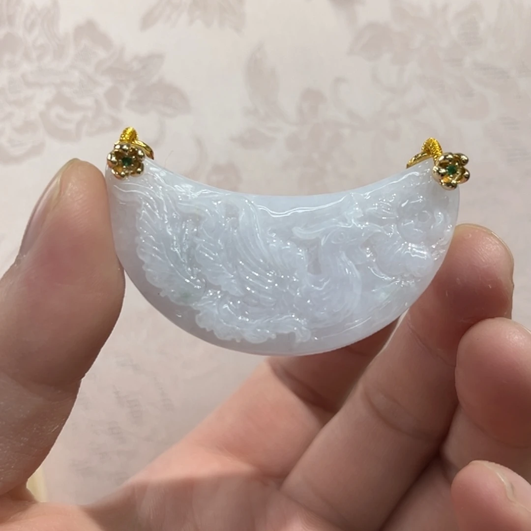 翡翠合金吊坠(赠链)国风