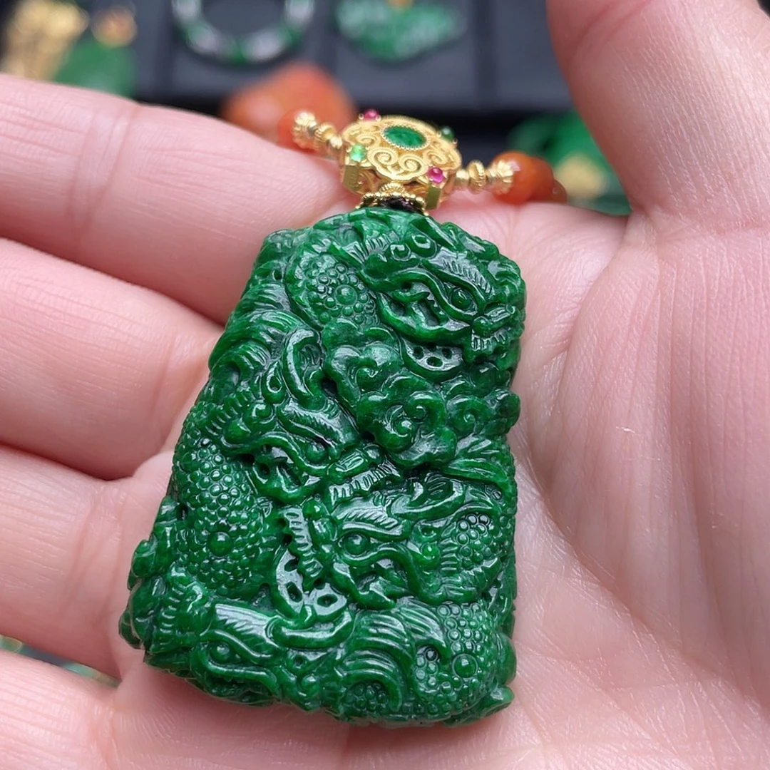 翡翠银S925镶嵌颈饰