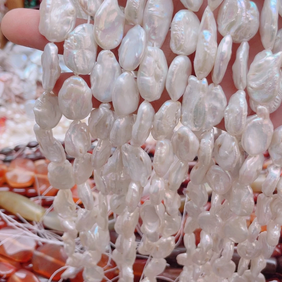 合金玛瑙/玉髓珠宝奇石天然巴洛克珍珠牌牌1条卡13*18