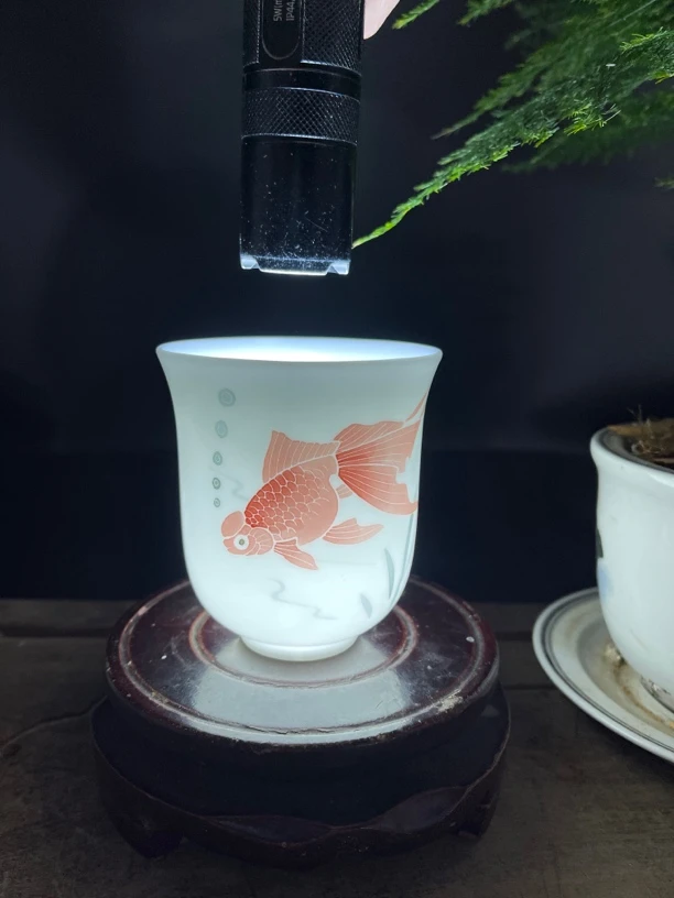 醴陵釉下五彩手绘茶杯120毫升瓷胎细腻高温瓷