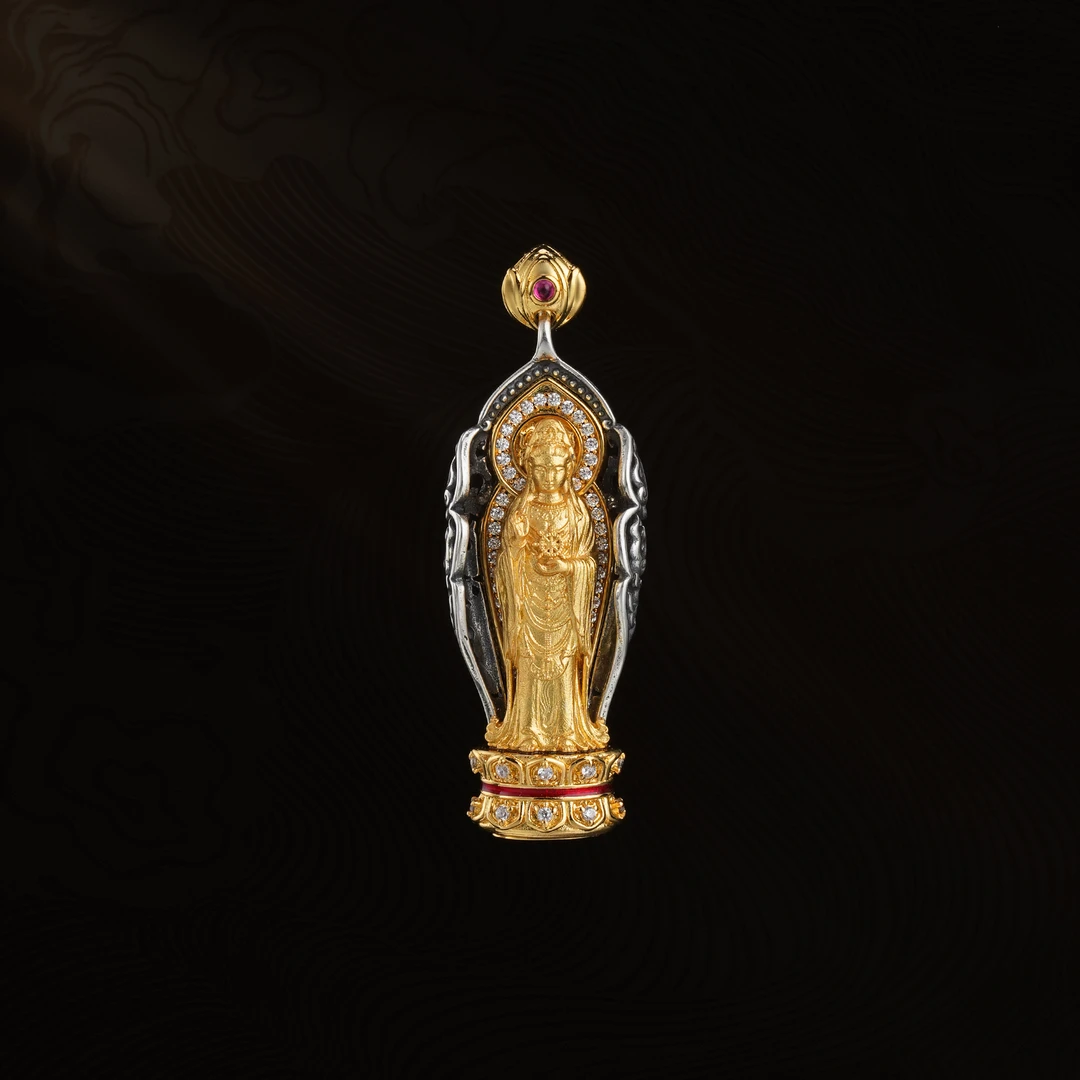 吊坠925银 南海观音吊坠时尚挂坠