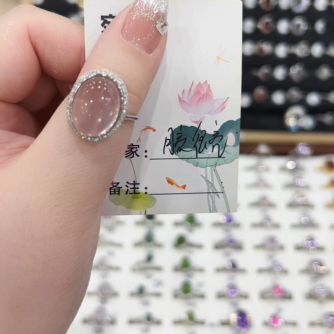 月***•水晶戒指银S925镶嵌戒指