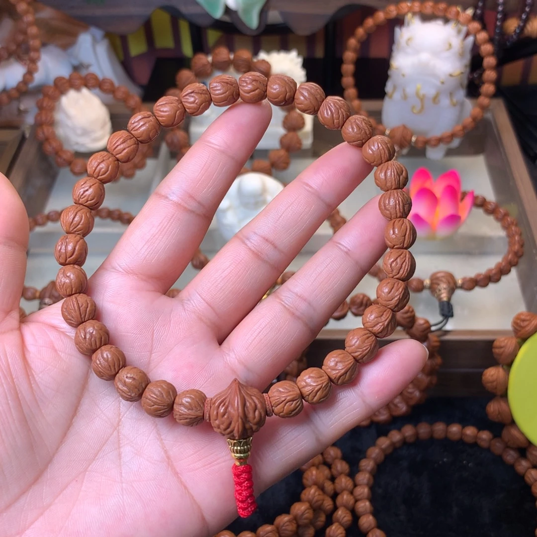 凡***子桃核吊坠玉龙脊手持10