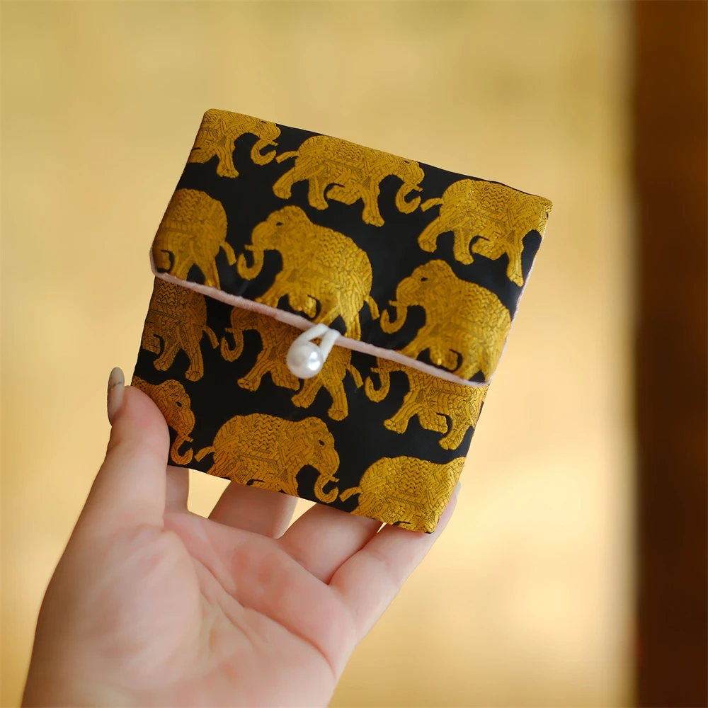 首饰袋 问春风【吉象如意】国风珠宝首饰收纳袋文玩饰品小布袋锦囊