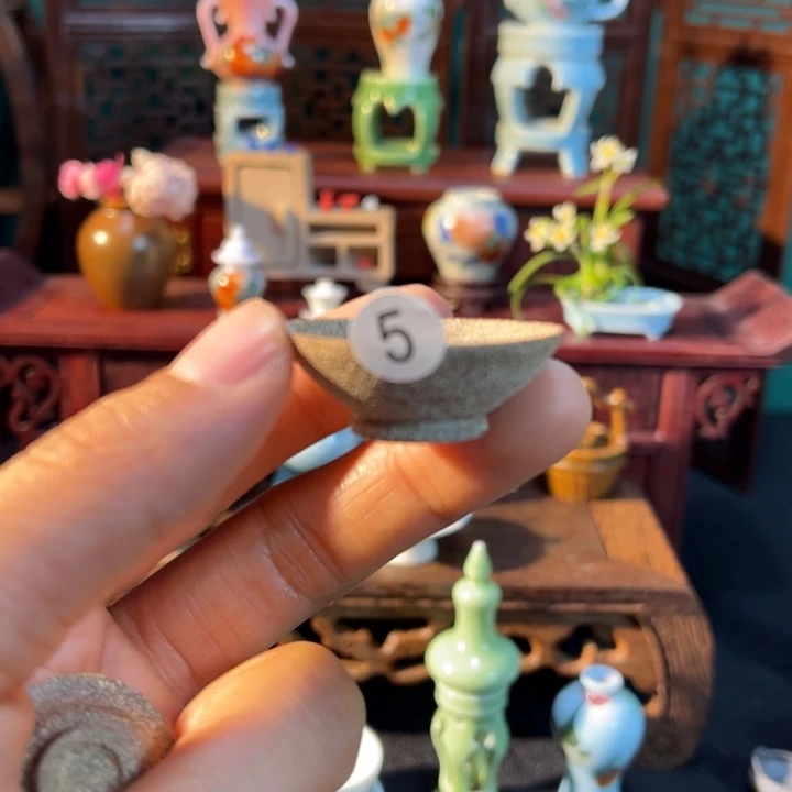 摆件微陶老王迷你花瓶