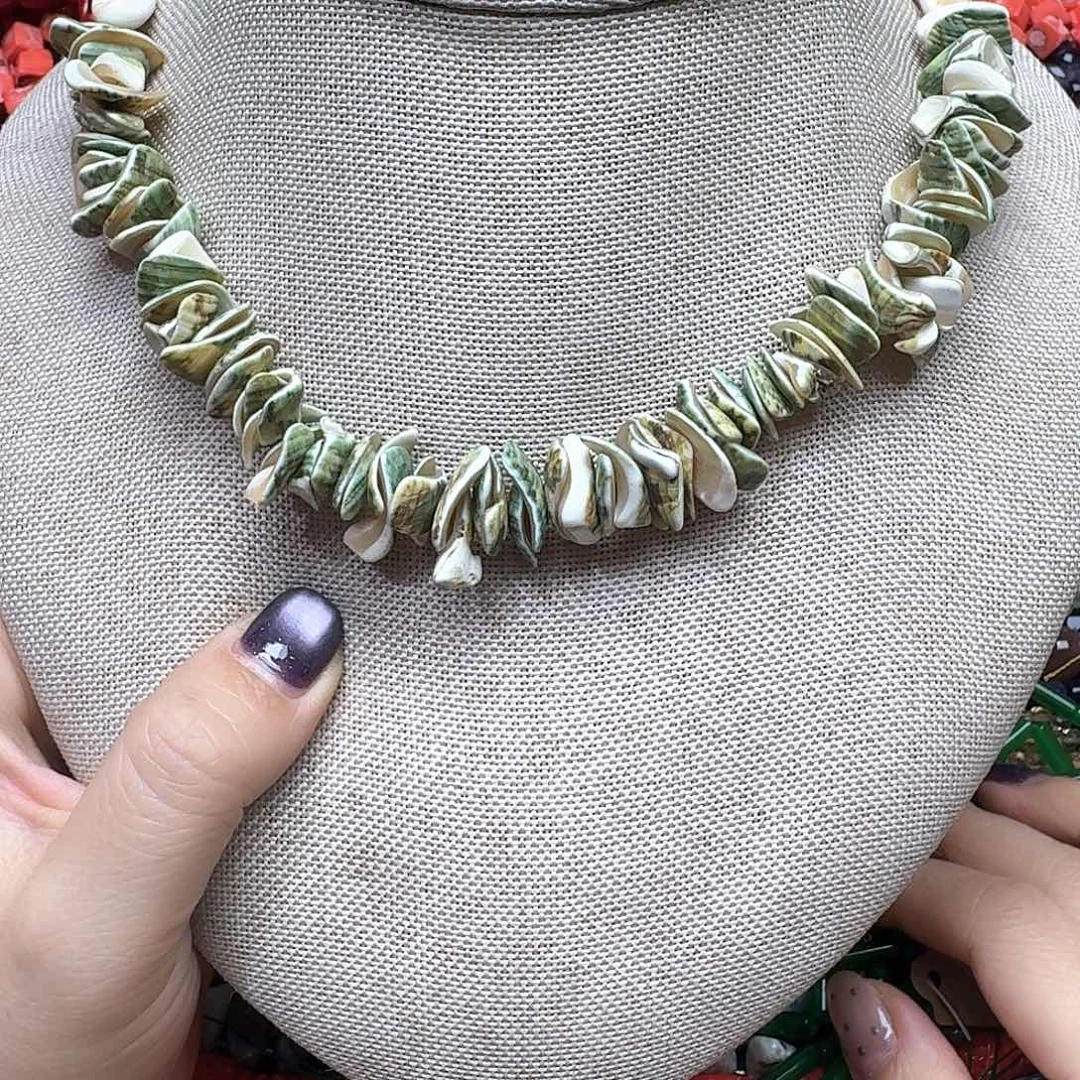 玛瑙/玉髓未镶嵌珠宝半成品一条贝壳项链