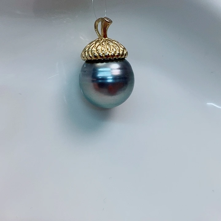 海水珍珠吊坠(不含链)银S925镶嵌14~15